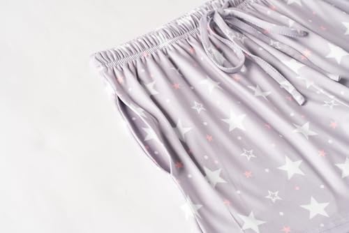 Image of Ekouaer 3 PCS Capri Pajamas for Women Set Short Sleeve Pajama Lounge Sets | Floral Pj Sets Top and Capri Pants Soft Comfy Sleepwear with Pockets for Home, Daily Wear for Mom, Wife, Grandmother
