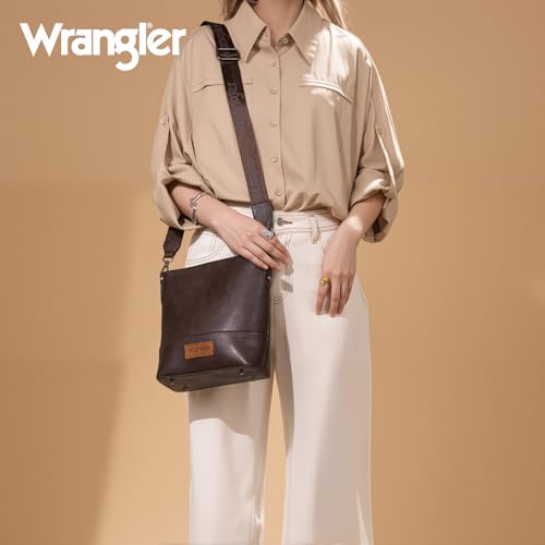 Image of Wrangler Crossbody Purses for Women Two Tone Crossbody Bags Women Purses and Handbags