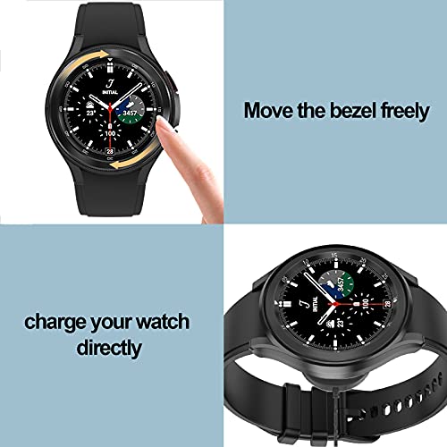Haojavo [6+6] Pack for Samsung Galaxy Watch 4 Classic 46mm Case with Screen Protector, Soft TPU Cover Protective Bumper Shell + Tempered Glass Screen Protector Film for Galaxy Watch 4 Classic 46mm