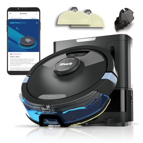 Shark Matrix Plus 2-in-1 selbstentleerter Wisch- & Saugroboter mit LiDAR Home Mapping & Kantenreinigung, für Teppiche, Hartböden & Tierhaare, Anti-Allergen,...