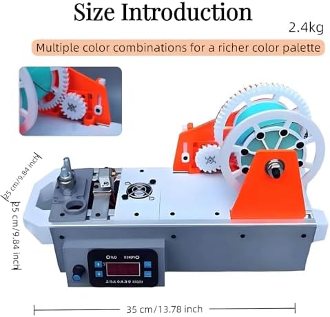 3D Printer Filament Maker Machine, Recycled PET Filament from Plastic Bottles, Adjustable Temperature & Speed Desktop Filament Extruder (Red)