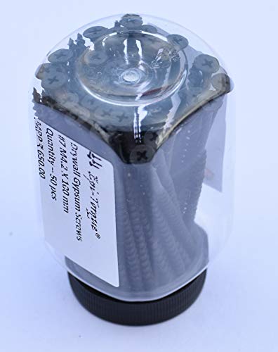 Image of Drywall Gypsum Black Screw Sharp Point Size #7 M4.2 X 100mm (Pack of 50 Pcs)