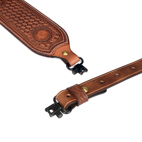 TOURBON Vintage Leather Hunting Sling