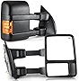YITAMOTOR Towing Mirrors compatible for 1999-2007 Ford F250 F350 F450 F550 Super Duty Tow Mirrors Power Heated with Turn Signal Light Side Mirrors 1999 2000 2001 2002 2003 2004 2005 2006 2007