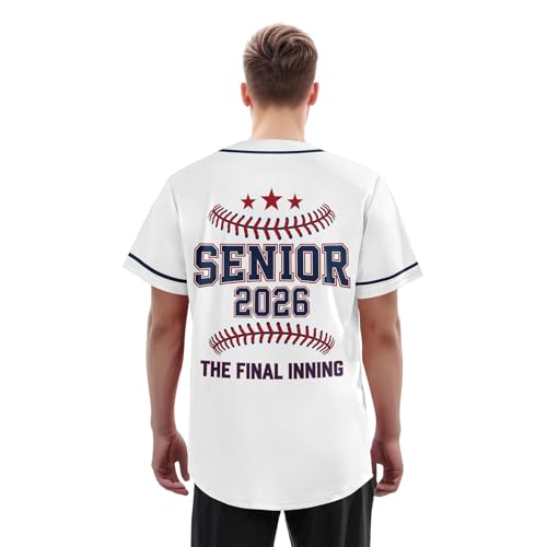 Custom Senior 2026 Class Jersey para estudiantes Camiseta personalizada de graduación escolar con nombre y número para hombres, mujeres y jóvenes miniatura 3