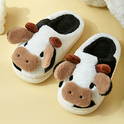 SIMAYA Kids Shoes House Slippers Bedroom Home Slippers Cartoon Cow Cotton Slippers Toddler House Slippers Girls2