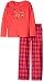 Calvin Klein Girls' Long Sleeve 2 Piece V-Neck Pajama Set