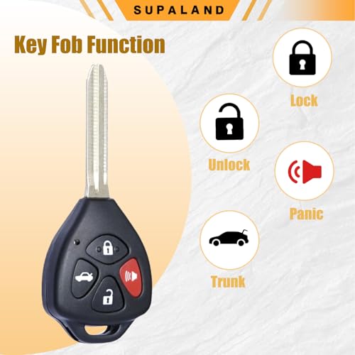 Boîtier coque de clé de rechange Corolla Camry Venza télécommande plip voiture 2 boutons - 6