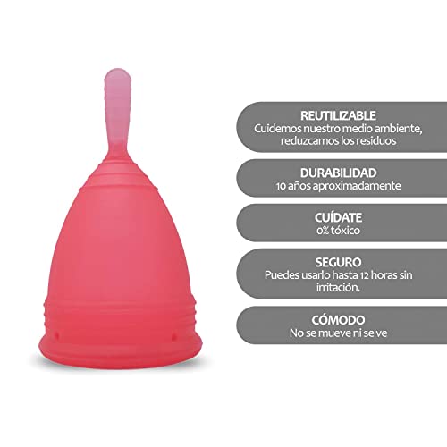 Copo Menstrual Edicare: 2 Copos Menstruais, Esterilizador e Bolsa Incluídos