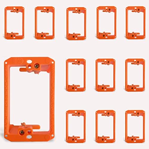 BWP - Low Voltage Mounting Brackets 1 Gang for Drywall Outlet Cable Pass Through Wall Plates -Cable Wall Plate Bracket for Old Work, Telephone Wires, Network Cable, HDMI, Speaker Wire(12-Pack)