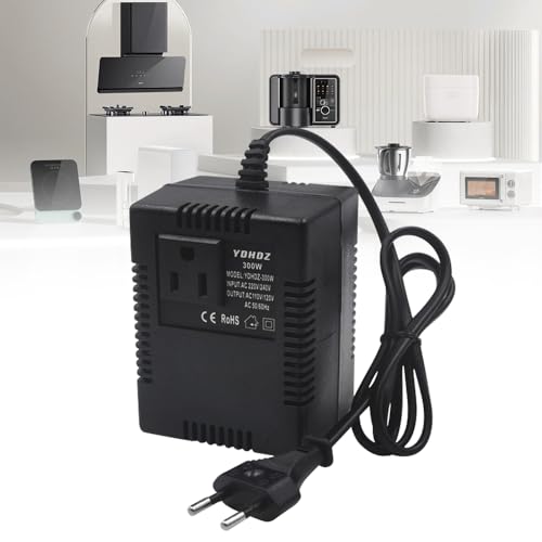 XEERUN Transformador de 220 V a 110 V, 300 W, adaptador de corriente, adaptador de corriente de viaje, para ordenadores, mini cámaras y purificadores de aire