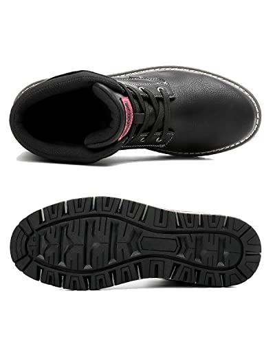 AX BOXING Mens Winter Boots Snow Boots Outdoor Warm Non Slip Fur Lined Ankle Boots Leather Shoes2