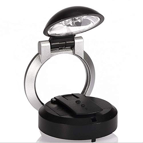 KANJJ-YU Herramientas Mini de vidrio plegable con 5 LED Lámpara Portátil de Lectura de Mano Lupa Multipropósito Lupa 3X HD Lente Lupa