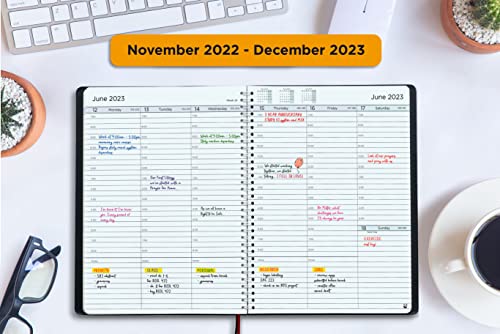 2023-Diary-by-Smart-Panda--A4-Week-to-View-Dated-Planner--Simple-Design-Inspires-Productivity--Softcover-Appointment-Book-30-Minute-Intervals--Annual-Calendar-November-2022-December-2023