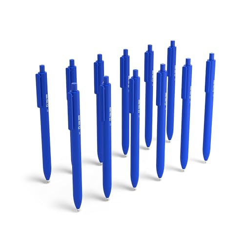 Image of Staples TRU RED Retractable Gel Pens, Medium Point 0.7mm, Blue Ink, 24 Pack - Quick-Dry Pens for Smooth Everyday Writing