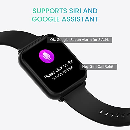 Image of TAGG Engage II Calling Smartwatch with Curved Display, Fast Charging & Longest Battery with Calling, 100+ WatchFaces, Built-in Games & Calculator, Medicine Reminder | Black