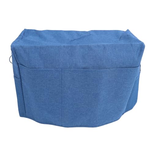 plplaaoo Cubierta de máquina de Coser Multipurso 600D Oxford Protective Machine de Costura Cubierta de Polvo con Bolsillos de Almacenamiento para Accesorios de la máquina de Coser (Azul)