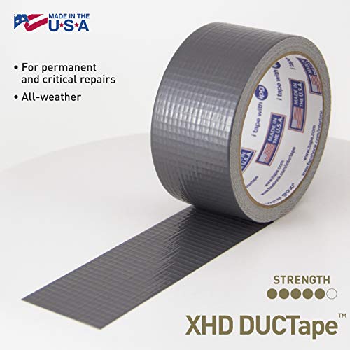 Image of IPG XHD DUCTape, Extra Heavy Duty Duct Tape, 1.88 inch x 30 yd, Silver (Single Roll)