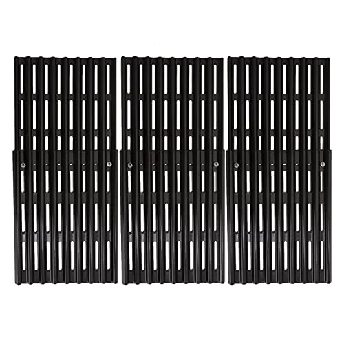 ROLLGAN Extension Cooking Grate 3 Pcs Porcelain Steel Adjustable Replacement BBQ Grills Gas Grills Electric Grills Cooking Grid Extends from 13" up to 20" Deep(8 inch Wide)
