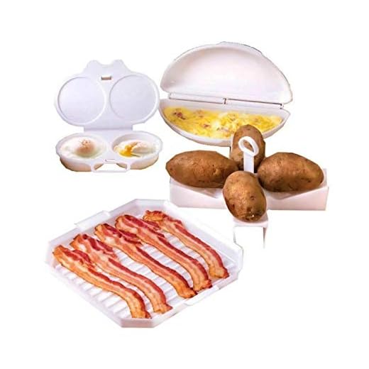 Kabalo 4 delar mikrovågsugn matlagningsset ägg pocherare bacon potatis omelett frukosttillverkare