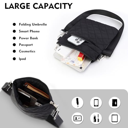 Quilted Crossbody Bags for Women Puffer Small Crossbody Bag Purses Puffy Shoulder Handbag for Women Travel3