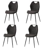 GrandCA HOM Lot de 4 chaises de Salle à Manger, chaises de Cuisine de Style Nordique, revê...