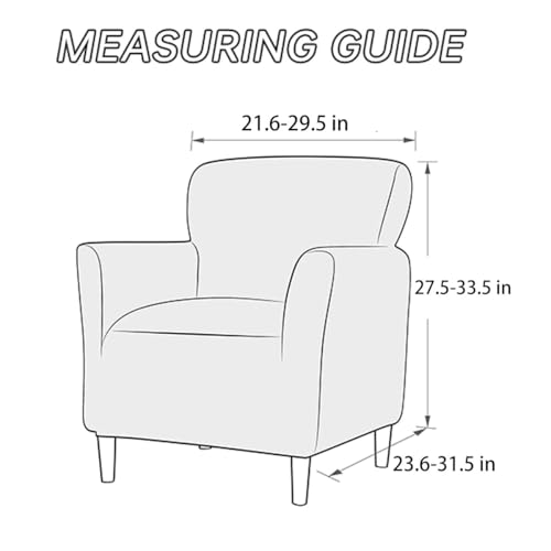 Stretch Chair Covers with Arms 1-Piece Banquet Armchair Slipcover Mid Century Modern Armchair Slipcover Anti-Slip Furniture Protector for Living Room Friendly for Kids Pets (Off White) - Image 4
