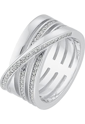 Preisvergleich Produktbild JETTE Damen-Damenring 67 Zirkonia 61 Silber 32003946