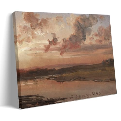 Paysage Fluvial Romantique de J.C. Dahl : créez un salon élégant avec ce tableau