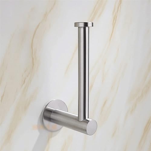 Miniatura 4 de Portarrollos de papel higiénico negro mate, autoadhesivo, soporte para papel higiénico SUS 304 de acero inoxidable, sin taladro, a prueba de óxido