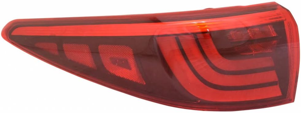 For Kia Sportage Tail Light Assembly 2017 2018 Passenger Side w/Bulbs LED DOT Certified Replacement for KI2805133 | 92402 D9120 Vehicle Trim: SX Turbo