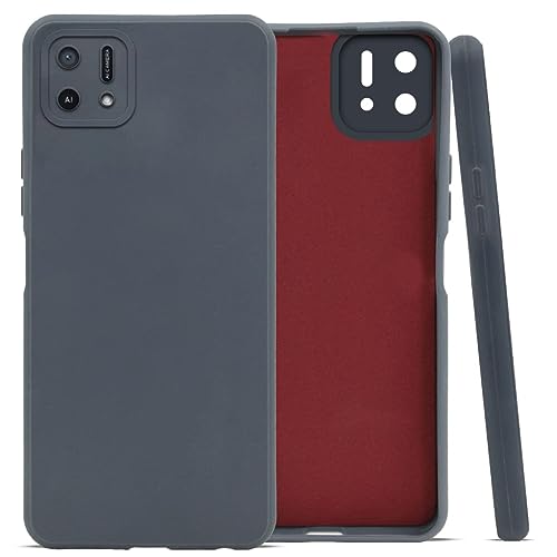 Image of Jkobi Back Cover Case for Oppo A16K | A16e (Matte Finish Silicone with Fiber Cloth |Grey)