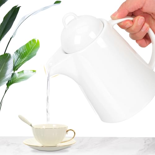 Tetera de cerámica de color con asa ergonómica para un servicio de café impecable 8