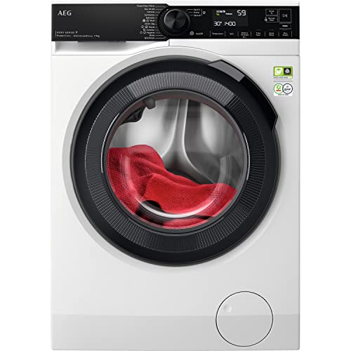AEG 8000 Series Washing Machine LFR84946UC, PowerCare UniversalDose Freestanding Washing Machine, Superior washing in less than 1 hour, WiFi Connected, 9kg Load, 1400rpm Spin, Energy Class A, White