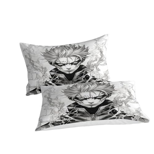 Set copripiumino de dibujos animados impresión digital 3D fresco blanco y negro microfibra 6