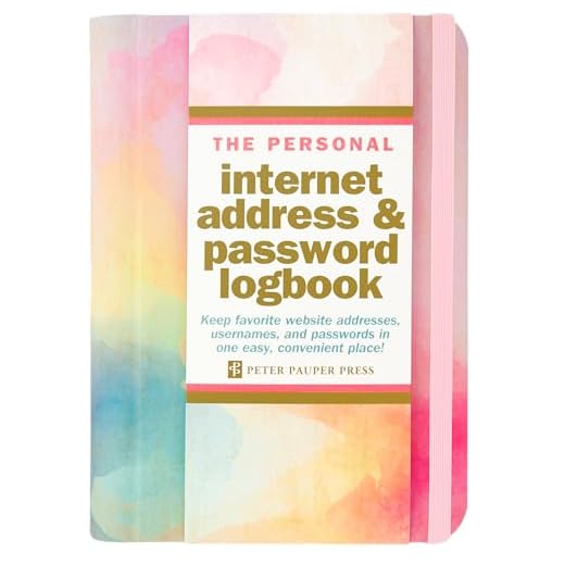 Watercolor Sunset Internet Address & Password Logbook (removable cover band for security)