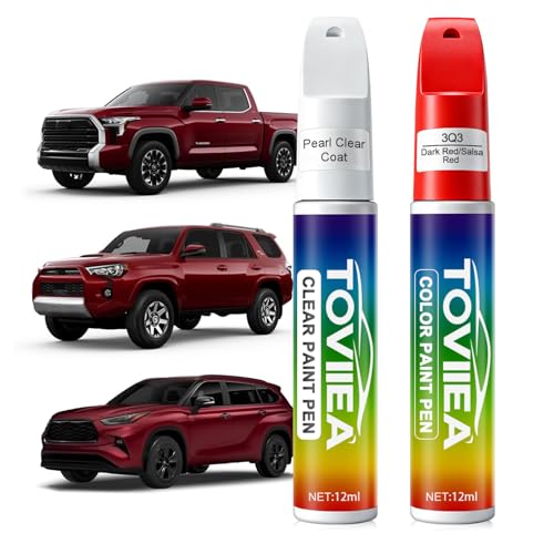 Image of Dark Red /Salsa Red(3Q3) Touch Up Paint for TOYOTA | 2-In-1 Car Scratch Remover Pen, Car Paint Scratch Repair Kit for Scratches, Chips & Nicks,2-PCS SET