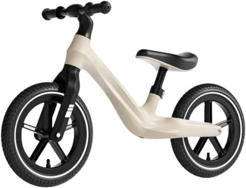 Fancyfly 子供用自転車 ペダルなし自転車 高さ調節可能 軽量 組み立て簡単 12/14インチ 2〜7歳のお子様に最適 誕生日プレゼント 子供のおもちゃ (14インチ,ホワイト)