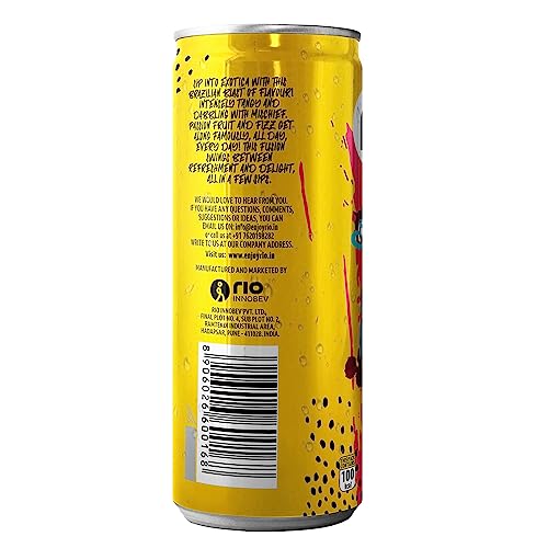 Rio Passion Swing Fruit Drink Can | Soft Drink | Exotic Fruit Juice + Fizz | Rich In Vitamin C and Honey | Pack of 6 | 250 ml