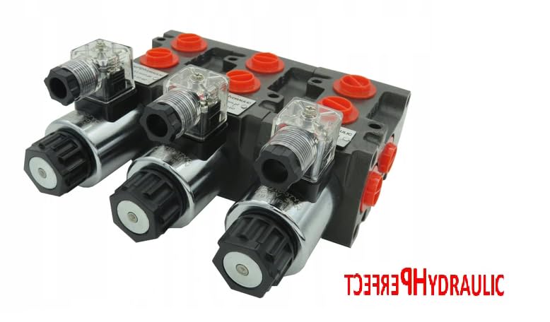 Hydraulikventil Umschaltventil 6/2-Wegeventil 50L/min 12V inkl. Stecker