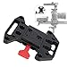 Universal Aluminium Alloy V Shape Battery Plate, Quick Release V Base Camera Accessory, Safety Structure, Compatible with All V Mount Batteries, CNC Processed, Black