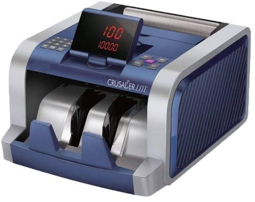 Bill Counter Crusader Lite Latest Note Counting Machine with Fake Note Detection Heavy Duty with UG MG IR Detection | Note/Money/Currency Counting Machine | Money Handling Products