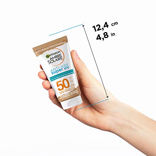Garnier Anti-Aging Sonnencreme mit LSF 50, Sonnenschutz mit Hyaluron und Vitamin B gegen Falten und Trockenheit, Ambre… - Image 7