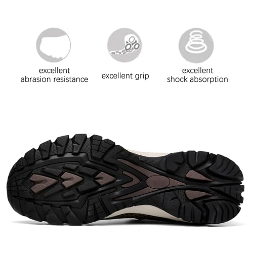 Image of LEDINEY Mens Hiking Shoes Waterproof Lightweight Ankle Boots Outdoor Trekking Camping Walking Quest
