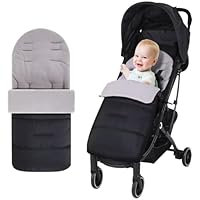 Kinderwagen Fußsack Universal Kuschelsack Babyschale Schlafsack Winddichter Babyfußsack Verstellbarer Kinderwagensack mit Reißverschluss Weiche Warme Beindecke für Kinderwagen Buggy Sportwagen