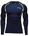 BALEAF Men's Cool Dry Skin Fit Long Sleeve Compression Shirt Navy Size XXL