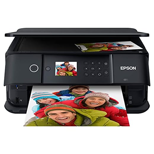 Epson Expression Premium XP-6100 B Wireless Color Photo Small-in-One Printer with Scanner and Copier - 5760 x 1440 dpi, 15.8 ppm, Borderless Photo Duplex Printing, Voice-Activated, Printable CD/DVD