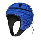 DGXINJUN Soft Shell Flag Football Helmet, 7v7 Rugby Helmet, Scrum Cap, Soccer Padded Headgear, Adjustable Head Protector for Youth Kids Adults