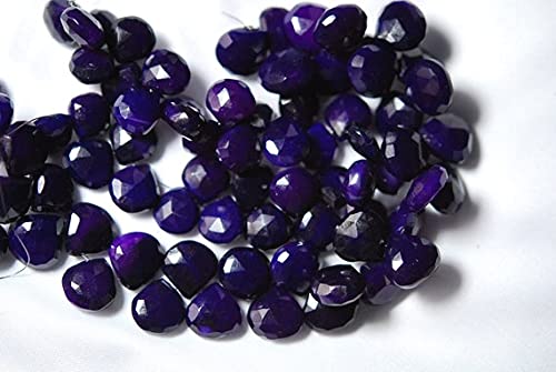 Calcédoine violette AAA perles cœurs facettés LKBEADS pour bijoux haute joaillerie