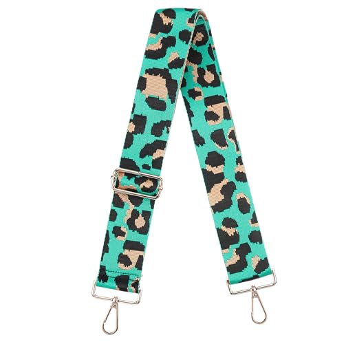 Image of uxcell Purse Strap Replacement, 31-51inch Adjustable Polyester Leopard 2inch Wide Crossbody Shoulder Strap for Handbag Guitar(Sky Blue, Gold Buckle)
